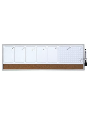 ORGANIZADOR SEMANAL MAGNETICO+TABLERO CORCHO HORIZONTAL 585x190MM NOBO 1903780