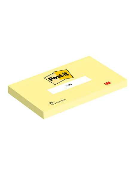 PACK 12 BLOCS 100 HOJAS NOTAS ADHESIVAS 76X127MM CANARY YELLOW CAJA CARTÓN 655 POST-IT 7100290165