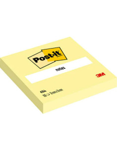 PACK 12 BLOCS 100 HOJAS NOTAS ADHESIVAS 76X76MM CANARY YELLOW SIN ENCELOFANADO INDIVIDUAL 654 POST-IT 7100290160
