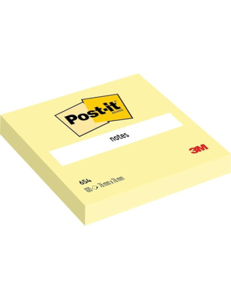 PACK 12 BLOCS 100 HOJAS Z-NOTES 76X127MM CANARY YELLOW CAJA CARTÓN R350 CY POST-IT 7100290186