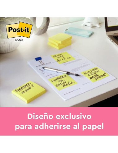 PACK 12 BLOCS 100 HOJAS Z-NOTES 76X127MM CANARY...