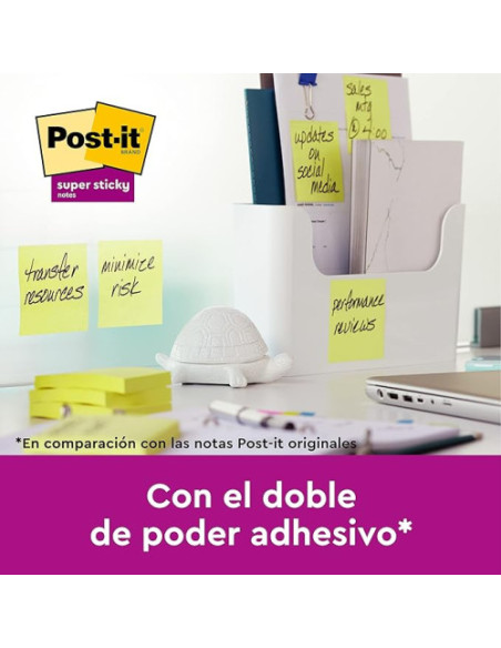 PACK 18+6 BLOCS 90 HOJAS Z-NOTES ADHESIVAS 76X76MM SUPER STICKY CANARY YELLOW R330-SSCY-VP20 POST-IT 7100236629