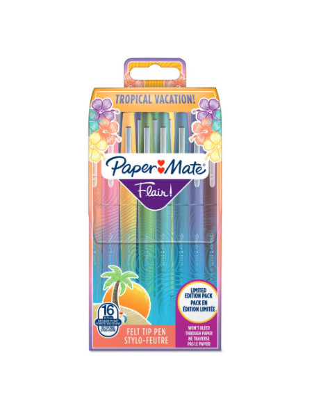 PACK 16 ROTULADORES FLAIR ORIGINAL TROPICAL PAPER MATE 2061396