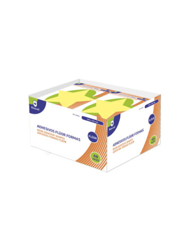 PACK 2 COLORES ADHESIVOS FORMAS FLUORESCENTES...