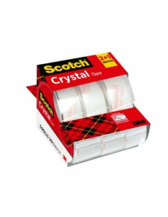 PACK 2+1 ROLLOS CINTA SUPERTRANSPARENTE 19MM × 7 2