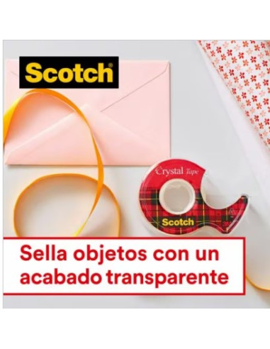 PACK 2+1 ROLLOS CINTA SUPERTRANSPARENTE 19MM ×...