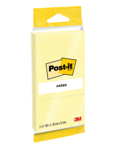 PACK 3 BLOCS 100 HOJAS NOTAS ADHESIVAS 38X51MM AMARILLO 6810 POST-IT 7100172242