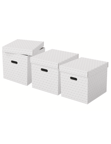 PACK 3 CAJAS BLANCAS 365X320X315MM ESSELTE 628288