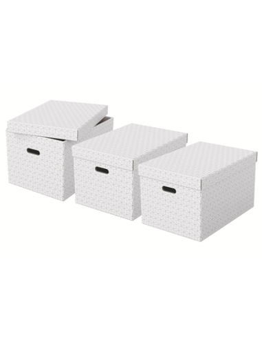 PACK 3 CAJAS BLANCAS 510X355X305MM ESSELTE 628286