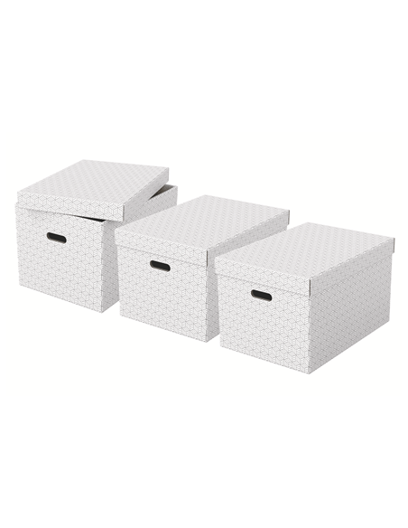 PACK 3 CAJAS BLANCAS 510X355X305MM ESSELTE 628286