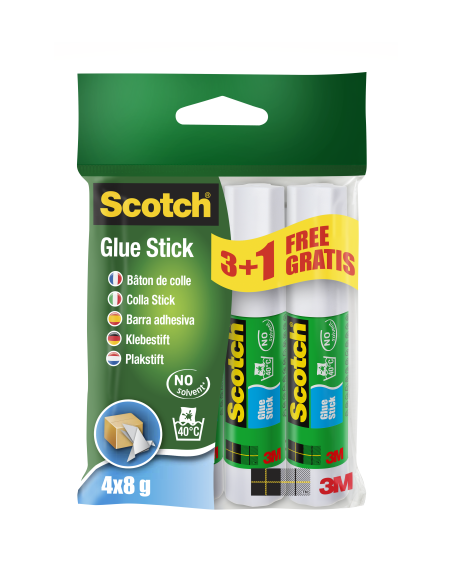 PACK 3+1 BARRAS ADHESIVO PERMANENTE 8G 6232SN SCOTH 7100115629 PACK 3+1 BARRAS ADHESIVO PERMANENTE 8G 6232SN SCOTH 7100115629