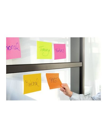 PACK 4 BLOCS 45 HOJAS NOTAS GRANDES ADHESIVAS 203X152MM SUPER STICKY COLORES SURTIDOS NEÓN 6845-SSP POST-IT 7100234637