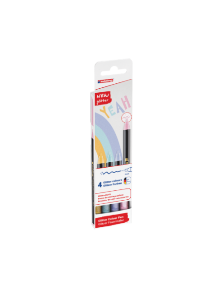 PACK 4 ROTULADORE 1200 GLITTER. PASTEL. EDDING 4-1200-4-3
