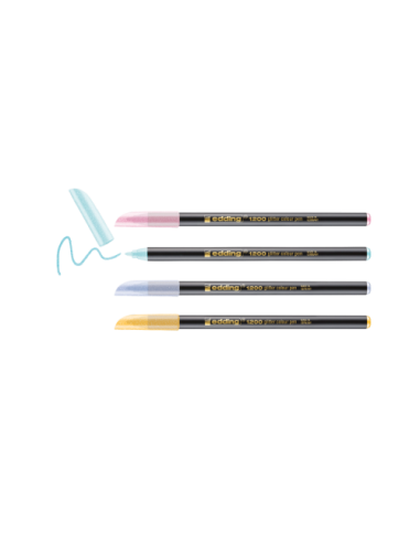 PACK 4 ROTULADORES 1200 GLITTER. PASTEL. EDDING...