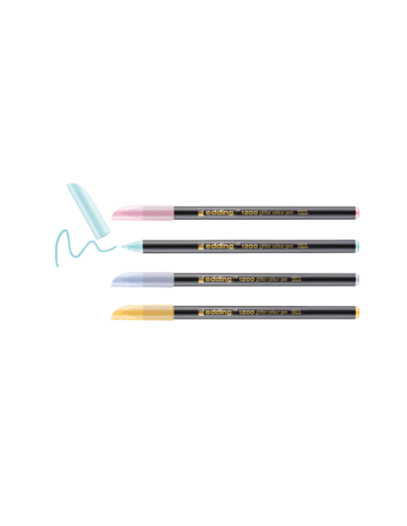 PACK 4 ROTULADORES 1200 GLITTER. PASTEL. EDDING 4-1200-4-3