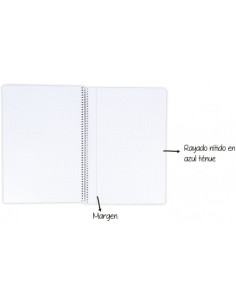 PACK 4+1 CUADERNO ESPIRAL TAPA BLANDA FOLIO 80 HOJAS 4X4 CON MARGEN COLORES VIVOS OXFORD 400027271 2