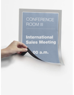 PACK 5 MARCOS INFORMATIVOS DURAFRAME MAGNETIC A4 PLATA DURABLE 486923 2