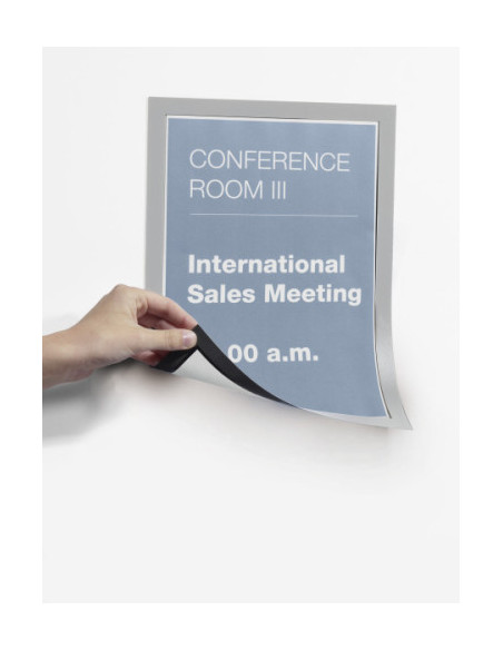 PACK 5 MARCOS INFORMATIVOS DURAFRAME MAGNETIC A4 PLATA DURABLE 486923