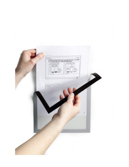 PACK 5 MARCOS INFORMATIVOS DURAFRAME MAGNETIC A4 PLATA DURABLE 486923