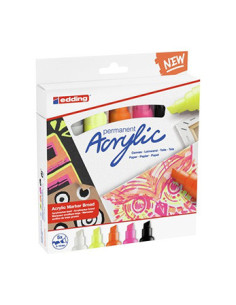 PACK 5 MARCADORES ACRÍLICOS TRAZO 5-10 MM. NEÓN. COLORES: 922