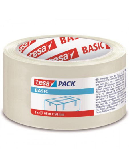 PACK 6 CINTAS DE EMBALAJE BASIC 50MM.X66M. TRANSPARENTE TESA 58570-00000-00