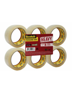 PACK 6 CINTAS DE EMBALAJE TRANSPARENTE 50MM X 66M HV.5066.F6.T SCOTH 7100303340 2