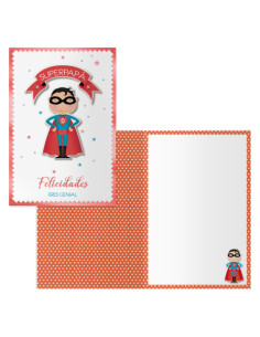 PACK 6 TARJETAS DE FELICITACIÓN PAPÁS - TAMAÑO 11 2