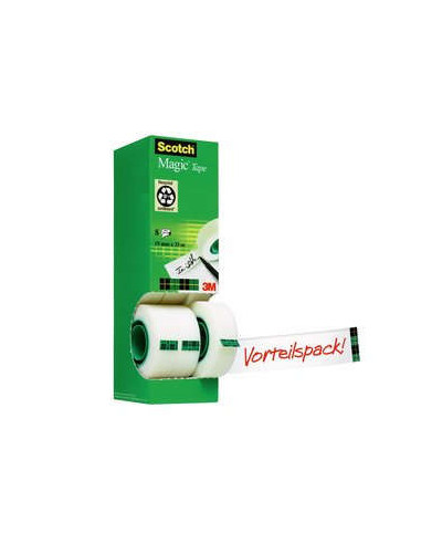 PACK 7+1 ROLLOS CINTA INVISIBLE 19MM X 33M...