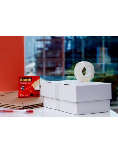 PACK 7+1 ROLLOS CINTA SUPERTRANSPARENTE 19MM X...