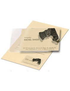 PACK DE 10 FUNDAS ADHESIVAS PARA TARJETAS DE VISITA- APERTURA LATERAL - 60 X 95 MM 3L 10106