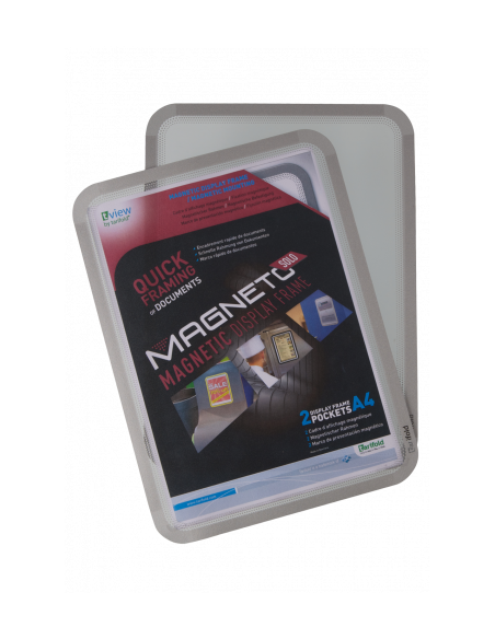 PACK DE 2 MARCO MAGNÉTICO MAGNETO SOLO A4 PLATA TARIFOLD 195030