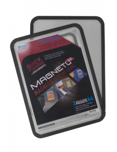 PACK DE 2 MARCO MAGNÉTICO MAGNETO SOLO A4 NEGRO TARIFOLD 195037
