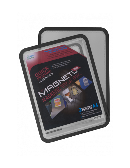 PACK DE 2 MARCO MAGNÉTICO MAGNETO SOLO A4 NEGRO TARIFOLD 195037