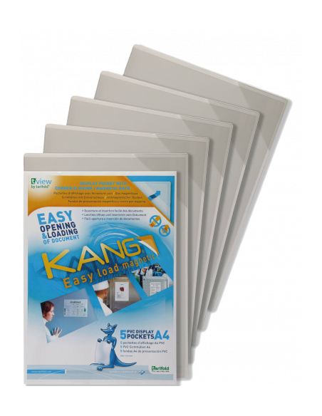 PACK DE 5 FUNDA MAGNÉTICA KANG EASY LOAD A4 TARIFOLD 194690