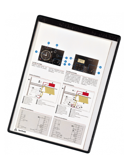 PACK DE 5 FUNDAS MAGNÉTICA CON MARCO NEGRO TARIFOLD 194607