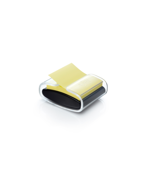 PACK DISPENSADOR NEGRO PRO + 1 BLOC 90 HOJAS Z-NOTES 76X76MM SUPER STICKY AMARILLO PRO-B-1SSCY-R330 POST-IT 7100039516