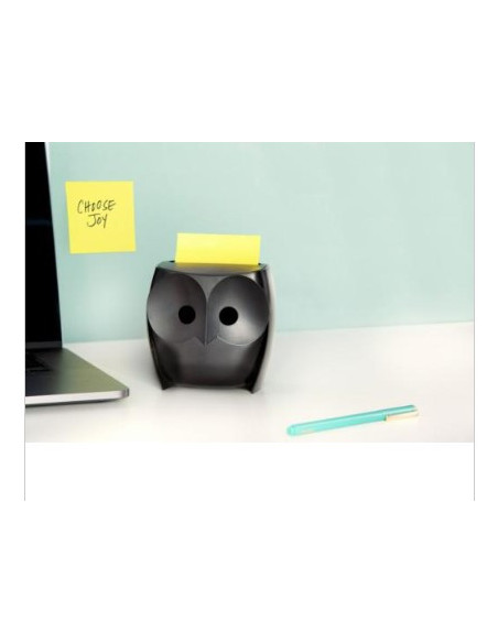 PACK DISPENSADOR Z-NOTES BÚHO NEGRO + 2 BLOCS 45 HOJAS 76X76MM POST-IT SUPER STICKY Z-NOTES OWL-330 POST-IT 7100322315