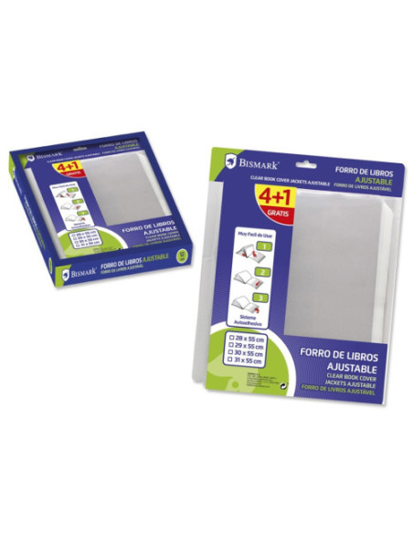 PACK FORRALIBROS 4+1 AJUSTABLE 31*55 CM BISMARK 326268