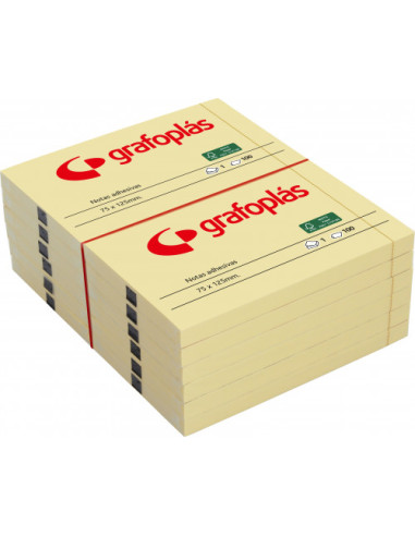 PACK3 BLOC 100 NOTAS ADHESIVAS 40X50MM AMARILLAS GRAFOPLAS 65205360