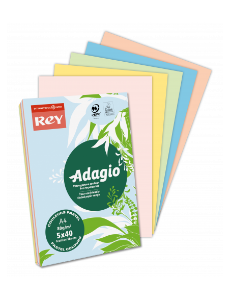 PAQUETE 500H PAPEL 80GR A3 AZUL CELESTE PALIDO ADAGIO 156238