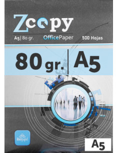 PAQUETE 500H PAPEL 80GR A5 ZCOPY CIE 146 A5ZCOPY80GR