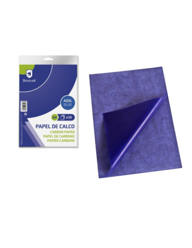 PAPEL DE CALCO COLOR AZUL A4 - 10 HOJAS BISMARK 328513