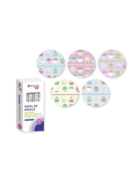 PAPEL DE REGALO CANDY 70X200 BISMARK 329857