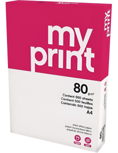 PAQUETE 500H PAPEL ECONOMY 80GR A4 MY PRINT CIE 136 MYP0800034