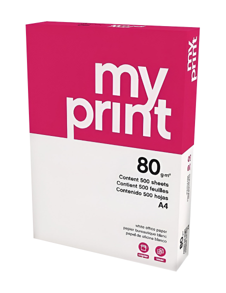 PAQUETE 500H PAPEL ECONOMY 80GR A4 MY PRINT CIE 136 MYP0800034
