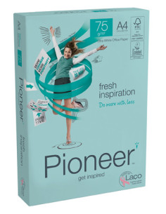 PAQUETE 500H PAPEL FRESH PREMIUM 75GR A4 PIONEER CIE 169 PIF0750040