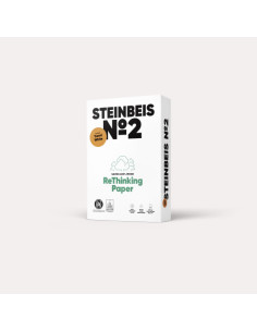 PAQUETE 500H PAPEL RECICLADO 80GR A4 TREND WHITE Nº2 ISO80 STEINBEIS 40002164