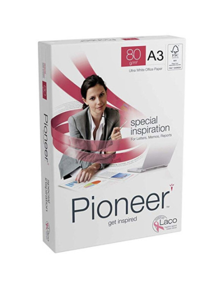 PAQUETE 500H PAPEL SPECIAL PREMIUM 80GR A3 PIONEER CIE 169 PNR0800195