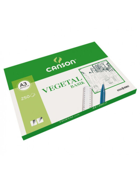 PAQUETE 250 HOJAS PAPEL VEGETAL A3 90G GUARRO CANSON C200406244