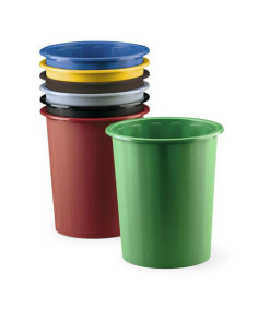 PAPELERA CERRADA DE PLÁSTICO 14 L. COLOR AZUL FAIBO 305-07